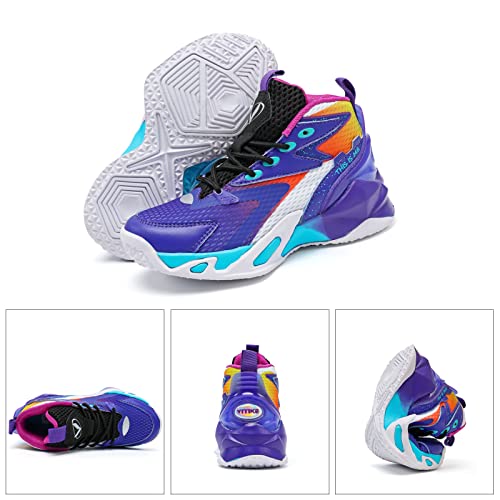 VITUOFLY Kids Basketball Shoes Boys Sneakers Girls Mid-top Sports Shoes