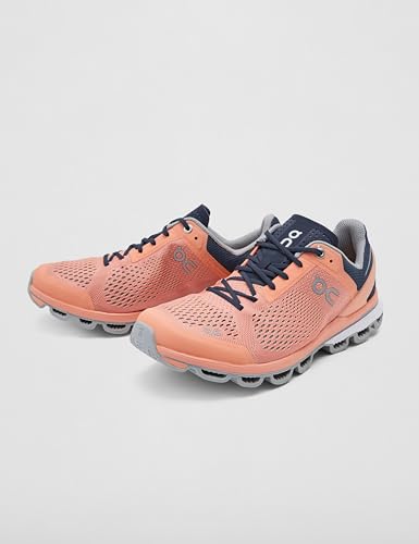 ON Running Womens Cloudsurfer Coral/Navy Running Shoe - 5.5