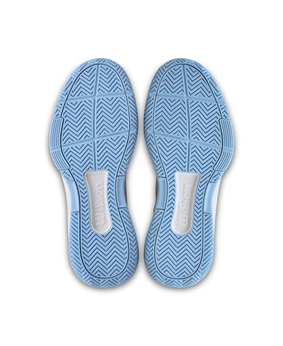 WILSON CourtGlide Women's Tennis Shoe - White/Airy Blue/Navy Blazer, Size 10 US