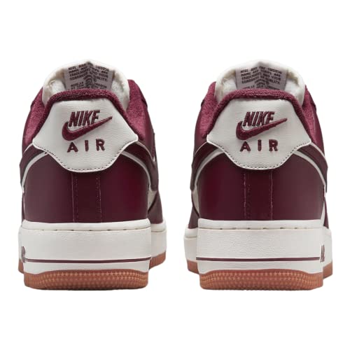 Nike Men's Air Force 1 '07 Basketball Shoe, Sail/Night Maroon, 10.5