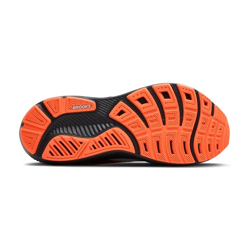 Brooks Men’s Ghost 17 Neutral Running Shoe - Oyster Mushroom/Orange/Ebony - 11.5 Medium