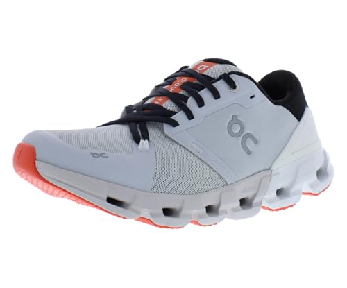 On Cloudflyer 4 Mens Shoes Size 12, Color: Glacier/Pure White/Grey