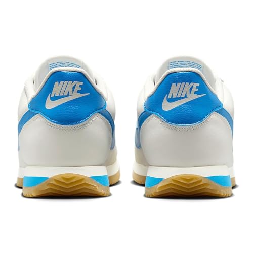 Nike Cortez Leather Men's Shoes (DM4044-112, Sail/Gum Yellow/Light Photo Blue) Size 9