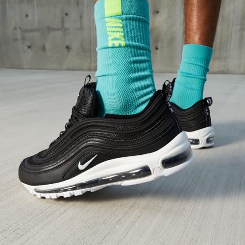 Nike Men's Air Max 97 Trail Running Shoes, Black/White, 8.5