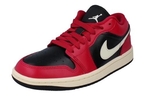 Air Jordan 1 Low Women's Shoes (Mystic Hibiscus/Black/Coconut Milk) Size 8.5