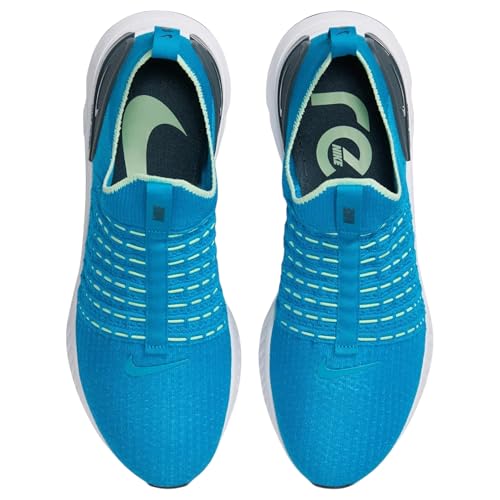 Nike React Phantom Run Flyknit 2 Men's Road Running Shoes (CJ0277-402, Blue Orbit/Vapor Green/Deep Ocean/Blue Orbit) Size 9.5