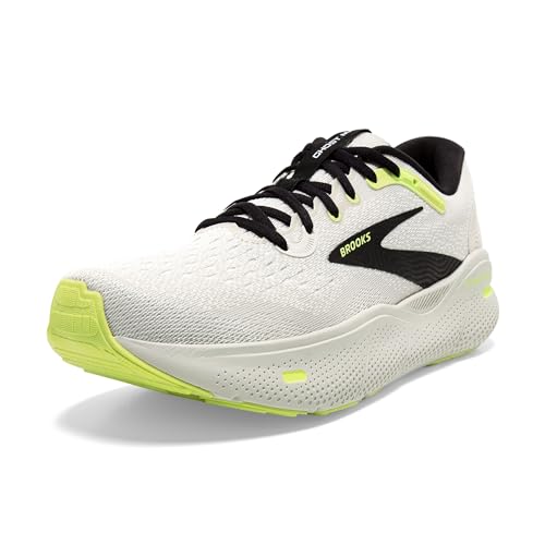 Brooks Men’s Ghost Max Cushion Neutral Running & Walking Shoe - Grey/Black/Sharp Green - 11 Medium