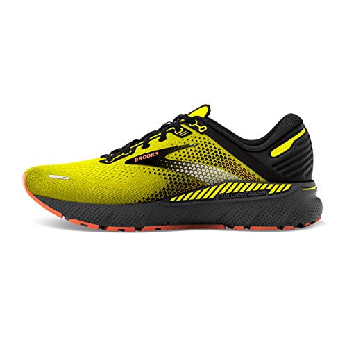 Brooks Men's Adrenaline GTS 22 Supportive Running Shoe - Nightlife/Black/Flame - 8 Medium