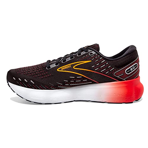 Brooks Men's Glycerin 20 Neutral Running Shoe - Black/Blackened Pearl/Fiery Red - 9 Medium