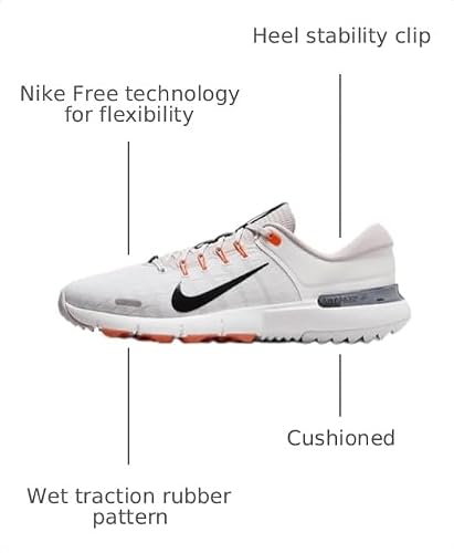 Nike Free Golf NN Golf Shoes (FN0332-100, Summit White/Phantom/Dark Team Red/Black) Size 12
