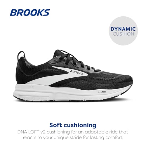 Brooks Men’s Trace 4 Neutral Running Shoe - Black/Grey/White - 12 Wide