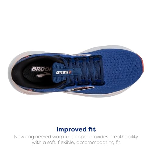 Brooks Women’s Glycerin 21 Neutral Running Shoe - Blue/ICY Pink/Rose - 6.5 Medium