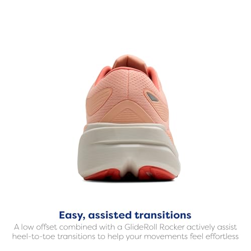 Brooks Women’s Ghost Max 3 Neutral Running & Walking Shoe - Peach/Sand/Coconut - 10 Medium