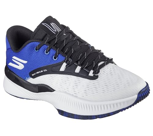 Skechers Men's Basketball SKX Nexus Sneaker, White/Blue, 11.5