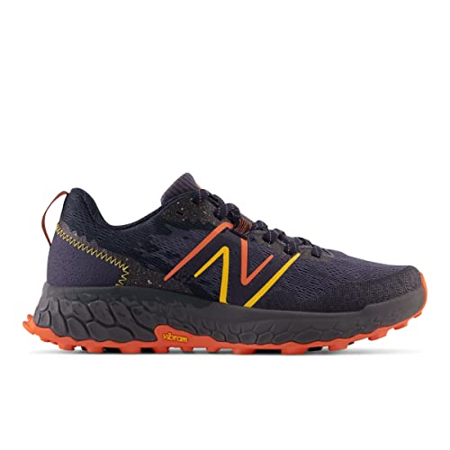 New Balance Men's Fresh Foam X Hierro V7 Running Shoe, Thunder/Vibrant Orange/Vibrant Apricot, 9.5