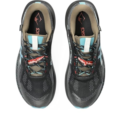 ASICS Men's Trabuco 14 GTX Trail Running Shoes, 11, Black/Misty Pine