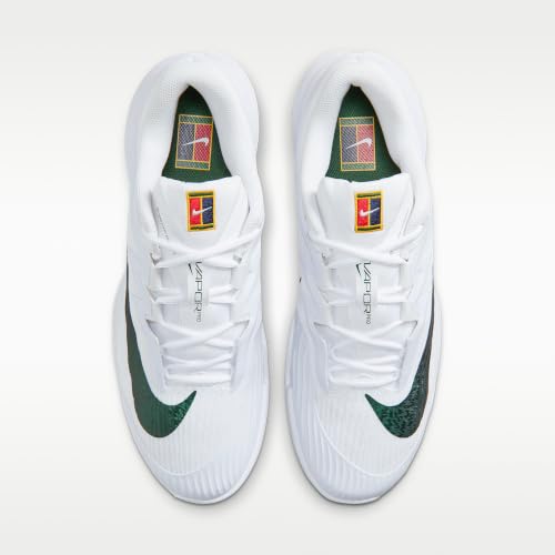 Nike Vapor Pro 3 PRM Men's Hard Court Tennis Shoes (White/University Gold/University Red/Gogi Green) Size 11