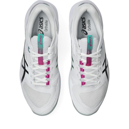 ASICS Men's Solution Speed FlyteFoam 4 Tennis Shoes, 14, White/Digital Sakura