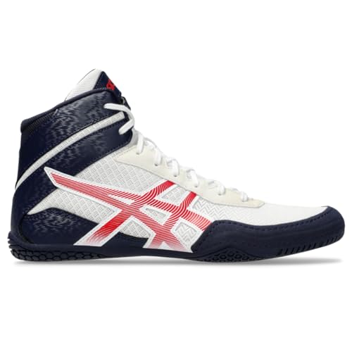 ASICS Men's MATCONTROL 3 Wrestling Shoes, 9.5, White/Classic RED