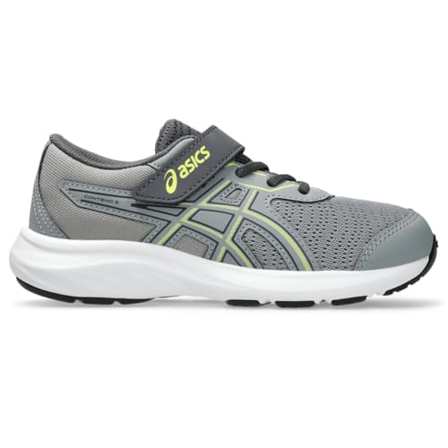 ASICS Kid's Contend 9 Pre School Running Shoe, 2, Gravel/Citron