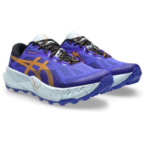 ASICS Men's Trabuco 14 Trail Running Shoes, 9.5, Cobalt Burst/Sandstorm