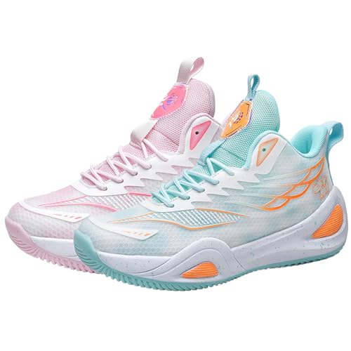 Huogra High Top Womens Mens Basketball Shoes Breathable Non Slip Outdoor Sneakers Comfortable Fashion Athletic Training Sport Shoes