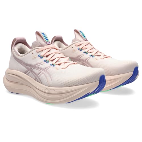 ASICS Women's Gel-Nimbus 28 Running Shoes, 8, Pearl Pink/MORGANITE