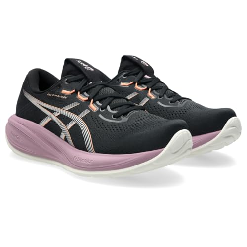 ASICS Women's Gel-Cumulus 28 Running Shoes, 9, Black/Taro Purple