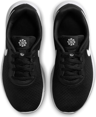 Nike Big Kids' Tanjun EasyOn Shoes, Black/White-White, 6Y