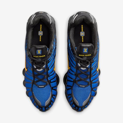 Nike Shox TL Men's Shoes (IB7670-001, Black/Metallic Silver/Lyon Blue/Varsity Maize) Size 10.5