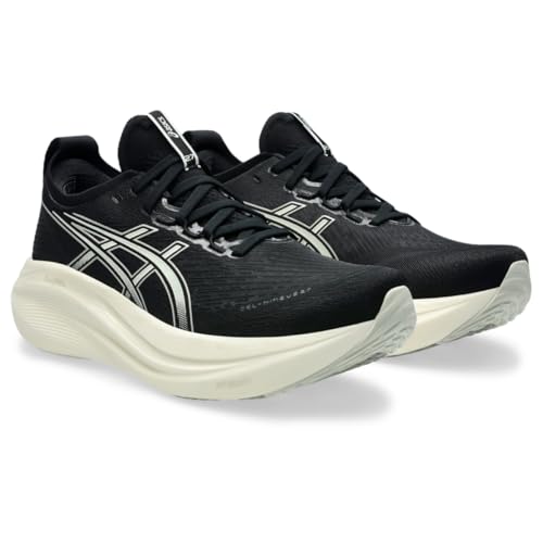 ASICS Men's Gel-Nimbus 27 Running Shoe, 10.5, Black/Lake Grey