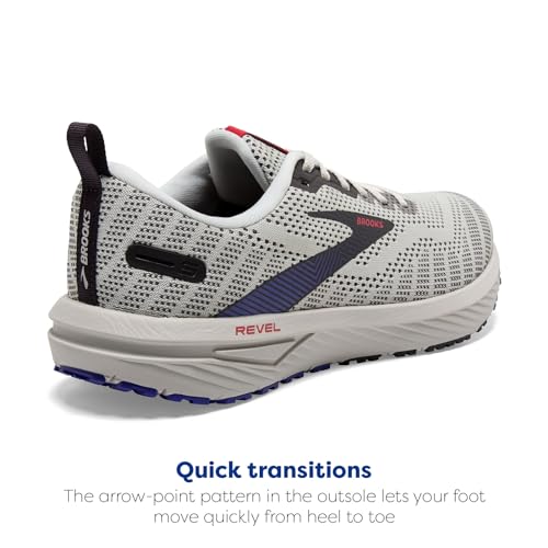 Brooks Men’s Revel 6 Neutral Running Shoe - Dawn Blue/Cayenne/Nine Iron - 10 Medium