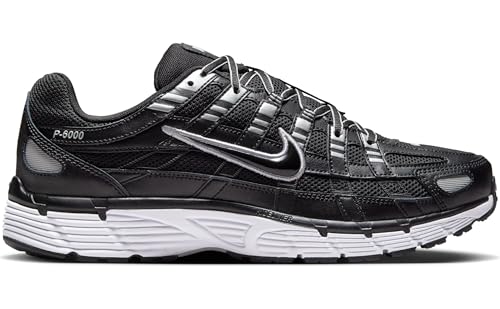 Nike P-6000 Men's Shoes (CD6404-026, Black/White/Metallic Silver/Black) Size 9.5