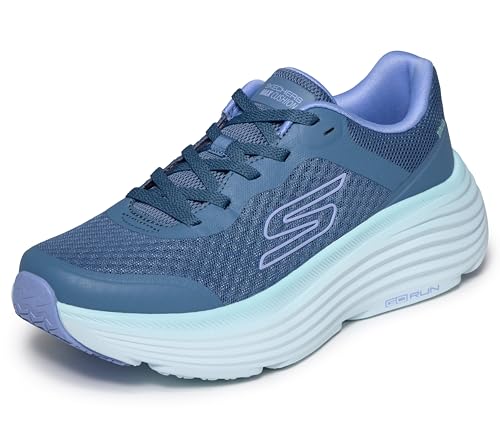 Skechers Women's Max Cushioning Endeavour Canova Sneaker, Blue/Multi, 10 Wide