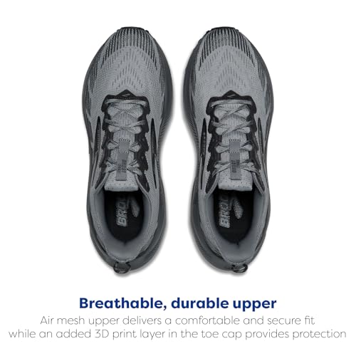 Brooks Men's Ghost Trail, Off-Road Running Shoe for Rugged Terrain - Gray/Gray/Blackened Pearl - 8.5 Wide