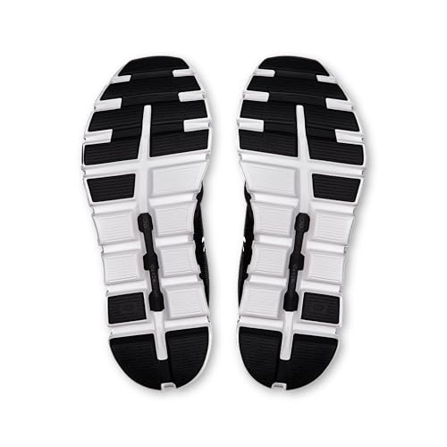 On Women's Cloud 6 Sneakers, Black | White, 8 Medium US