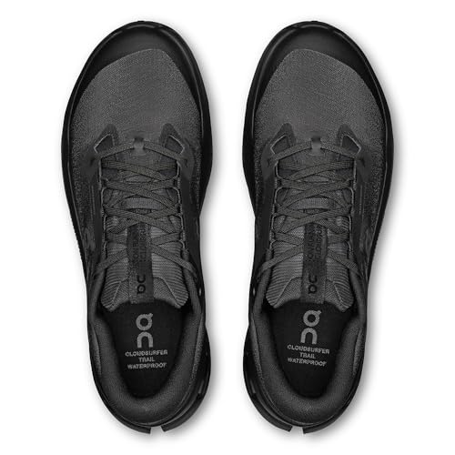 On Mens Cloudsurfer Trail 2 Waterproof Black/Black 10.5 M