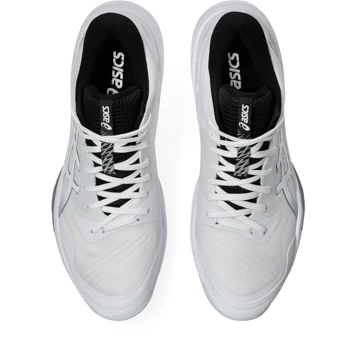 ASICS Men's Sky Elite FlyteFoam Mid Top 3 Volleyball Shoes, 9, White/White