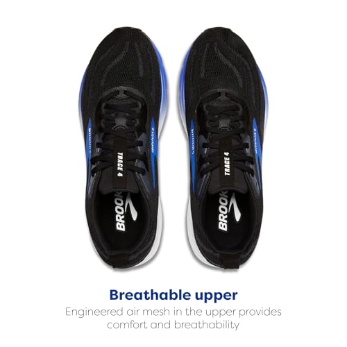 Brooks Men’s Trace 4 Neutral Running Shoe - Black/Cobalt/White - 10 Medium
