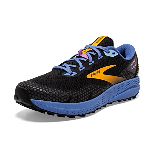 Brooks Women’s Divide 3 Trail Running Shoe - Black/Blue/Yellow - 8.5 Medium