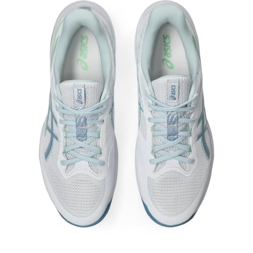 ASICS Men's Netburner Ballistic FlyteFoam 4 Volleyball Shoes, 11.5, White/SABA Blue