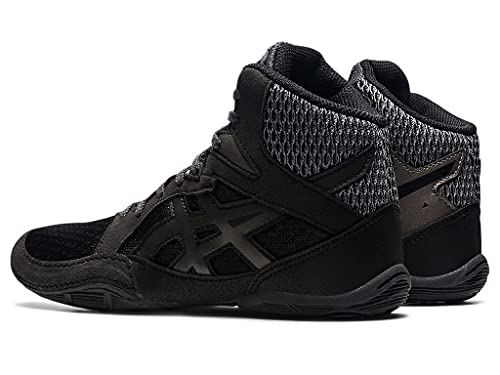 ASICS Kid's Snapdown 3 Grade School Wrestling Shoes, 3.5, Black/Gunmetal