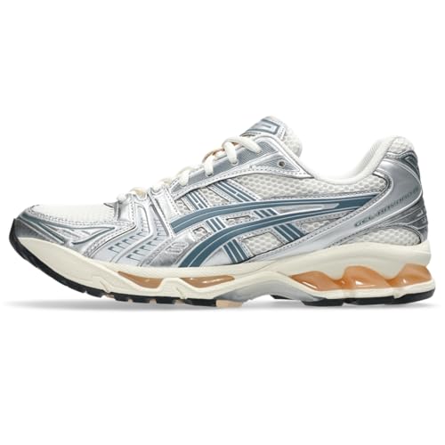 ASICS Unisex Gel-Kayano 14 Unisex Sneakers, Cream/Ironclad, 9.5 US Women/8 US Men
