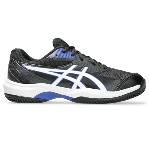 ASICS Boy's Sneaker, Black White, 6 Big Kid