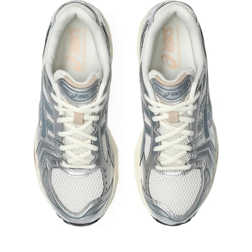 ASICS Unisex Gel-Kayano 14 Unisex Sneakers, Cream/Ironclad, 9.5 US Women/8 US Men