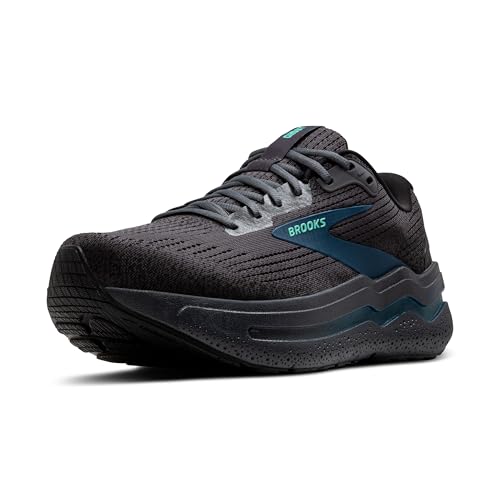 Brooks Men’s Ghost Max 2 Neutral Running & Walking Shoe - Ebony/Cockatoo/Blue Sapphire - 11.5 Medium