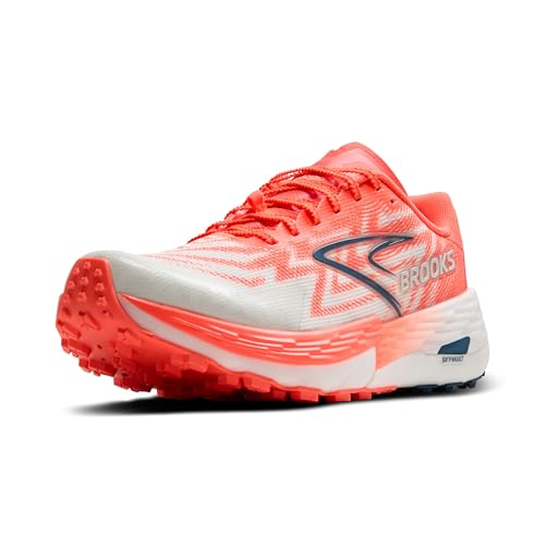 Brooks Women's Catamount 4 Speed Trail Running Shoe - Bit of Blue/Flame/Legion Blue - 9.5 Medium