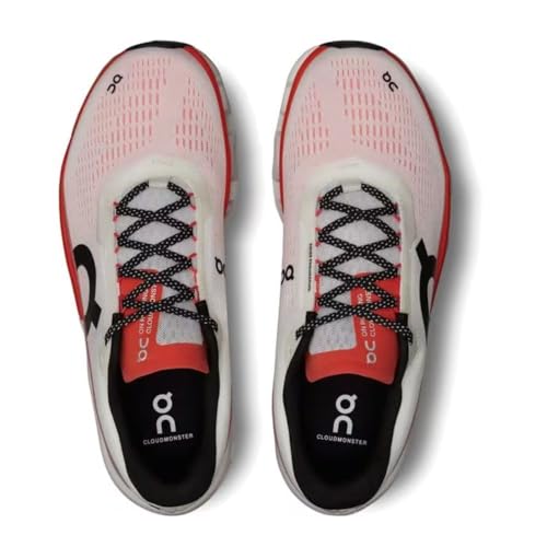 On Men's Cloudmonster 2 Running Shoes, Undyed/Flame, 12 US
