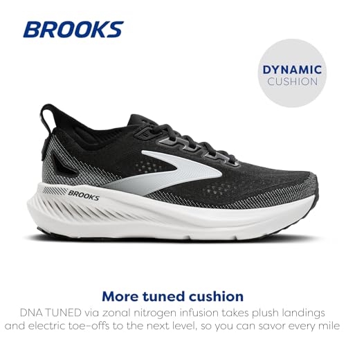Brooks Men’s Glycerin GTS 23 Supportive Running Shoe - Black/Grey/White - 12 Medium