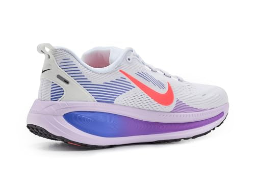Nike Womens Vomero 18 White/Hot Lava/Violet Mist/Sapphire 6.5 Wide